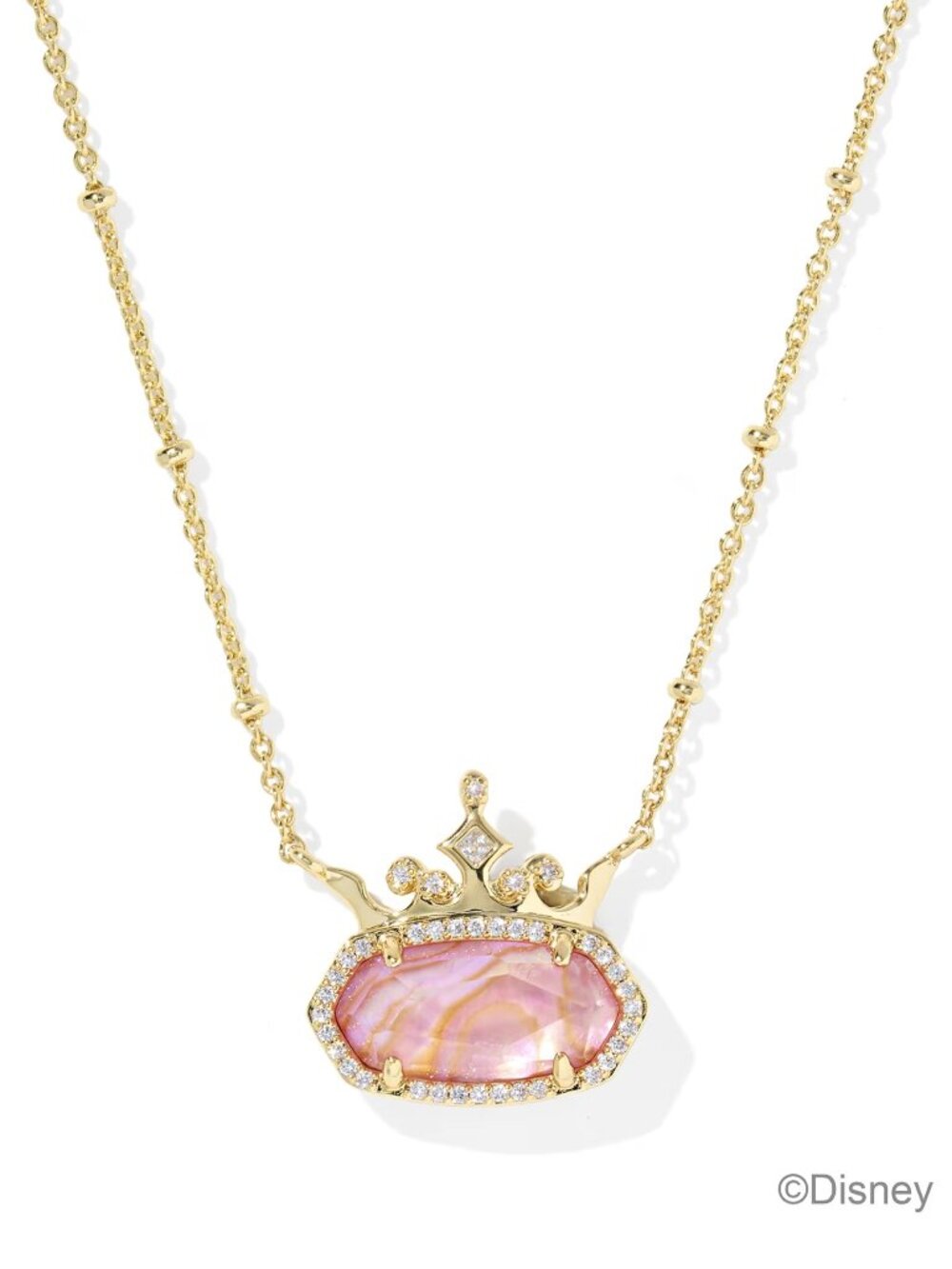 NWT Disney | Kendra Scott Elisa Princess Gold Short Pendant Necklace